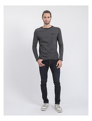 T-shirt manches longues col rond pur coton JACOU