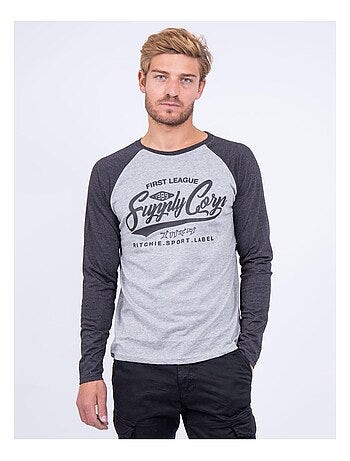 T-shirt manches longues col rond pur coton JANDAT