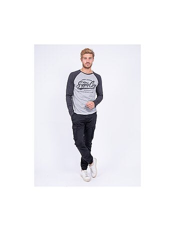 T-shirt manches longues col rond pur coton JANDAT