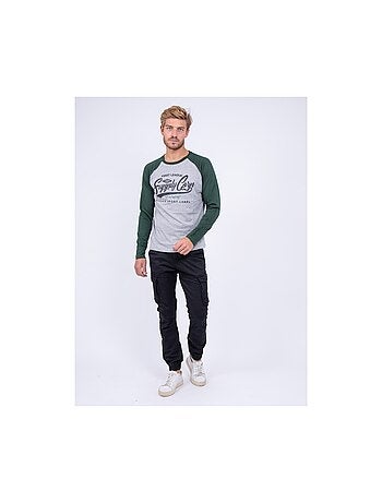T-shirt manches longues col rond pur coton JANDAT