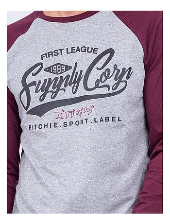 T-shirt manches longues col rond pur coton JANDAT