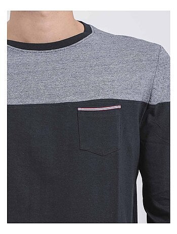 T-shirt manches longues col rond pur coton JUPINEL