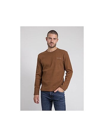T-shirt manches longues col rond texturé JOVICTOR