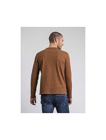 T-shirt manches longues col rond texturé JOVICTOR