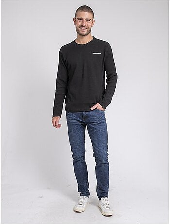 T-shirt manches longues col rond texturé JOVICTOR