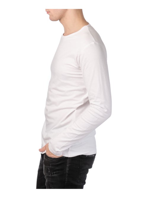 T-shirt manches longues col rond uni - Kiabi