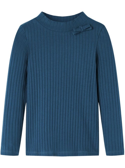 T-shirt manches longues côtelé vif nœud col devant - vidaxl - Kiabi T-shirt manches longues côtelé vif nœud col devant - vidaxl - Kiabi