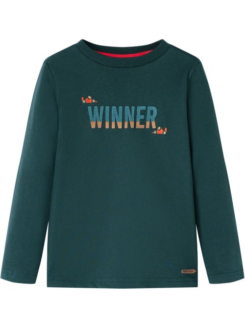 T-shirt manches longues coton 100% vif winner - vidaxl - Kiabi T-shirt manches longues coton 100% vif winner - vidaxl - Kiabi