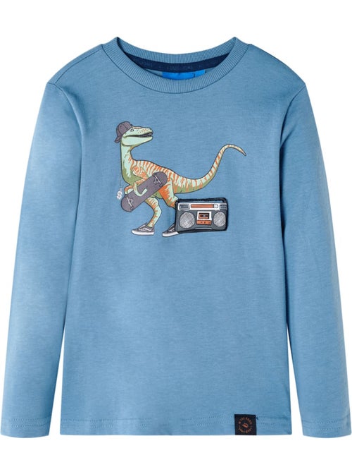 T-shirt manches longues coton avec imprimé dinosaure - vidaxl - Kiabi T-shirt manches longues coton avec imprimé dinosaure - vidaxl - Kiabi