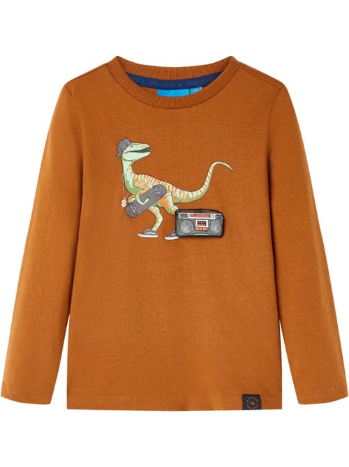 T-shirt manches longues coton avec imprimé dinosaure - vidaxl - Kiabi T-shirt manches longues coton avec imprimé dinosaure - vidaxl - Kiabi