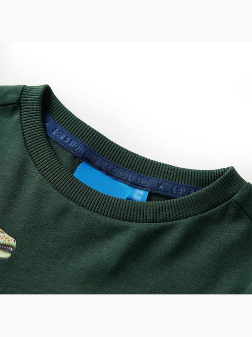 T-shirt manches longues coton avec imprimé dinosaure - vidaxl - Kiabi T-shirt manches longues coton avec imprimé dinosaure - vidaxl - Kiabi