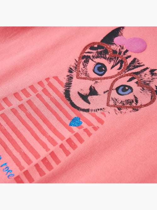 T-shirt manches longues coton élasthanne à imprimé chat - vidaxl - Kiabi T-shirt manches longues coton élasthanne à imprimé chat - vidaxl - Kiabi