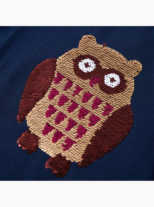 T-shirt manches longues coton élasthanne hibou à sequins - vidaxl - Kiabi T-shirt manches longues coton élasthanne hibou à sequins - vidaxl - Kiabi