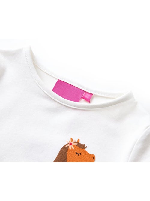 T-shirt manches longues coton élasthanne imprimé poney - vidaxl - Kiabi T-shirt manches longues coton élasthanne imprimé poney - vidaxl - Kiabi