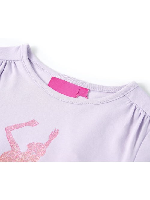 T-shirt manches longues coton élasthanne motif ballerine - vidaxl - Kiabi