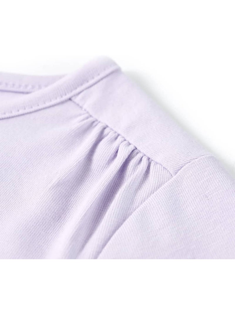 T-shirt manches longues coton élasthanne motif ballerine - vidaxl Prune - Kiabi