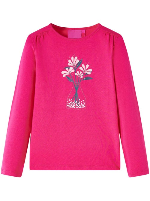 T-shirt manches longues coton extensible imprimé fleurs - vidaxl - Kiabi T-shirt manches longues coton extensible imprimé fleurs - vidaxl - Kiabi