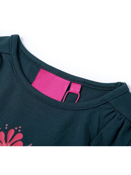 T-shirt manches longues coton extensible imprimé fleurs - vidaxl - Kiabi T-shirt manches longues coton extensible imprimé fleurs - vidaxl - Kiabi