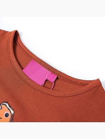T-shirt manches longues coton extensible oiseau - vidaxl