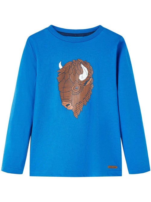 T-shirt manches longues coton imprimé animal - vidaxl - Kiabi