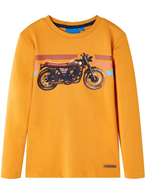 T-shirt manches longues coton imprimé moto - vidaxl - Kiabi T-shirt manches longues coton imprimé moto - vidaxl - Kiabi