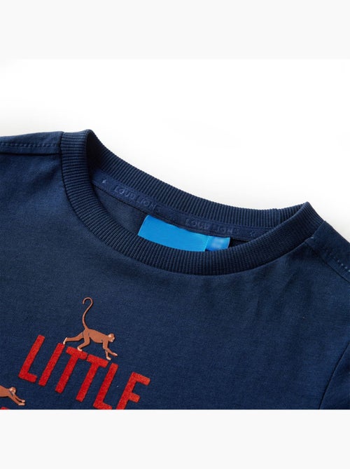 T-shirt manches longues coton imprimé petit singe - vidaxl - Kiabi