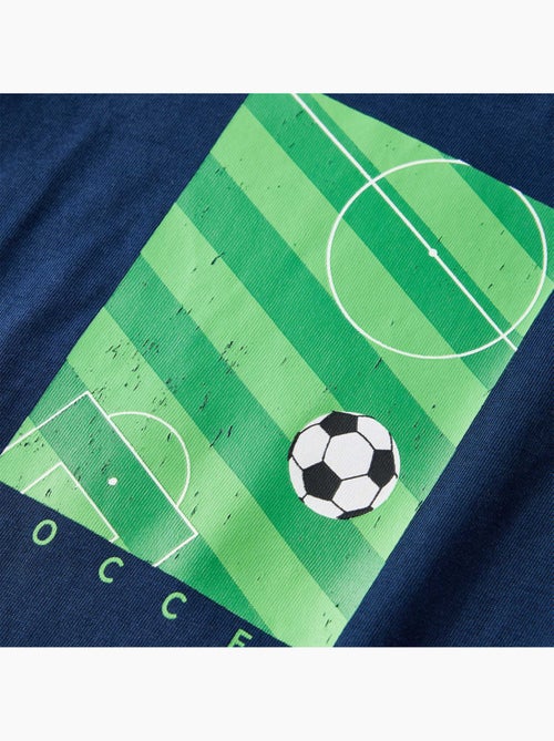 T-shirt manches longues coton imprimé terrain de foot - vidaxl - Kiabi T-shirt manches longues coton imprimé terrain de foot - vidaxl - Kiabi