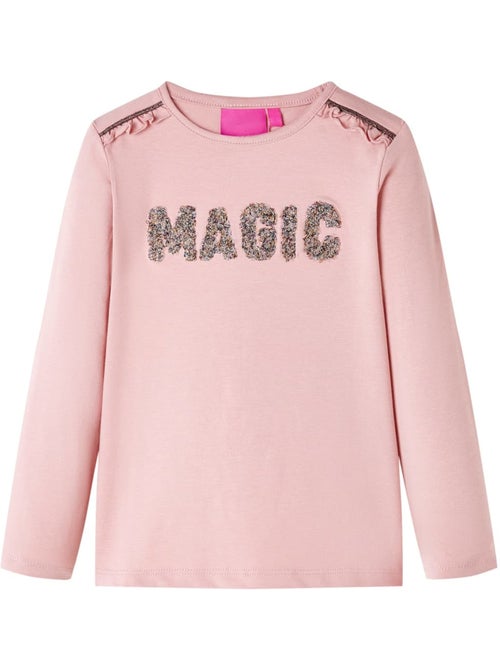 T-shirt manches longues coton magic glitter - vidaxl - Kiabi T-shirt manches longues coton magic glitter - vidaxl - Kiabi