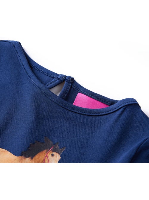 T-shirt manches longues coton stretch cheval - vidaxl - Kiabi T-shirt manches longues coton stretch cheval - vidaxl - Kiabi