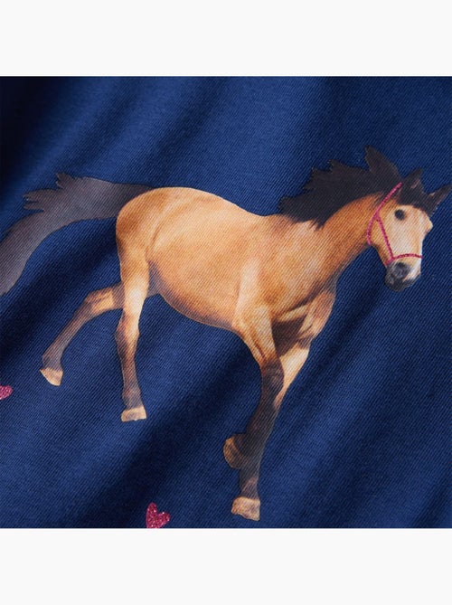 T-shirt manches longues coton stretch cheval - vidaxl - Kiabi T-shirt manches longues coton stretch cheval - vidaxl - Kiabi