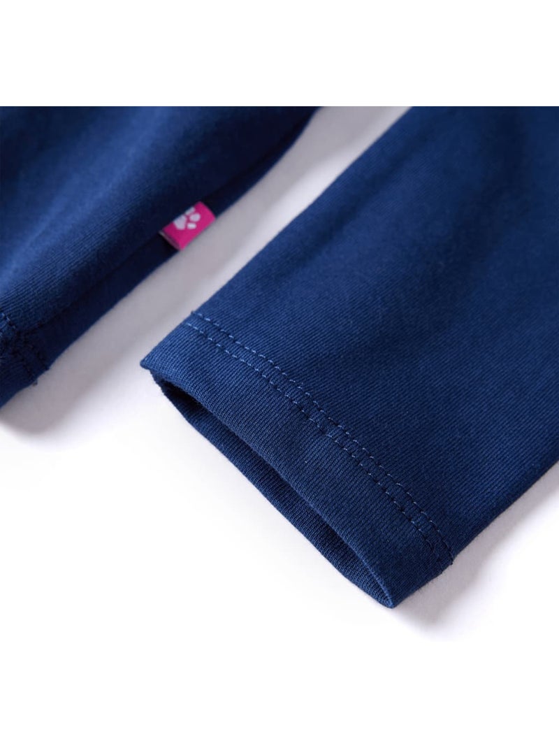 T-shirt manches longues coton stretch cheval - vidaxl Bleu - Kiabi