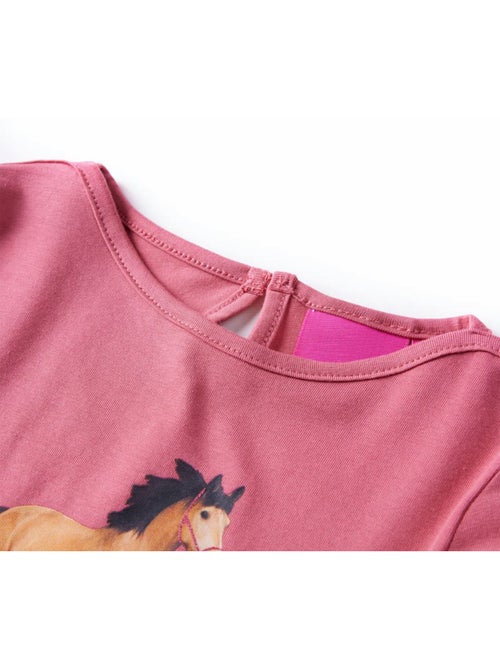 T-shirt manches longues coton stretch cheval - vidaxl - Kiabi