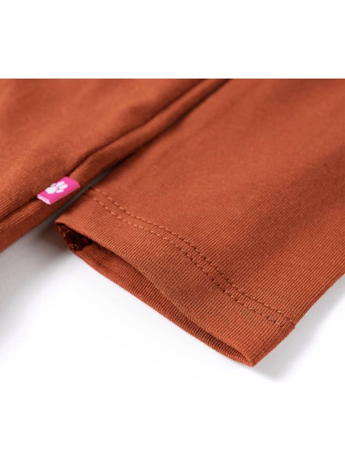 T-shirt manches longues coton stretch effet pailleté avec volants - vidaxl - Kiabi