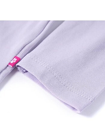 T-shirt manches longues coton stretch effet pailleté avec volants - vidaxl