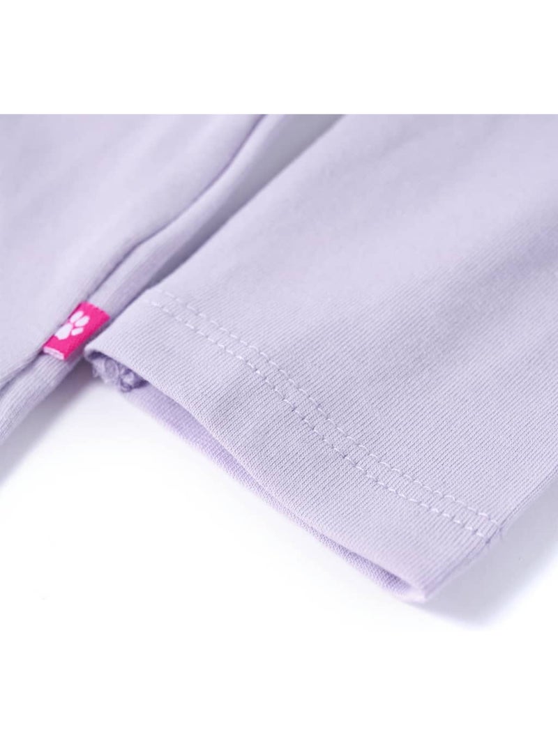 T-shirt manches longues coton stretch effet pailleté avec volants - vidaxl Prune - Kiabi