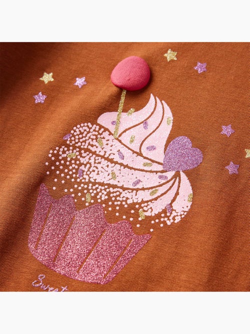 T-shirt manches longues coton stretch imprimé glace - vidaxl - Kiabi T-shirt manches longues coton stretch imprimé glace - vidaxl - Kiabi