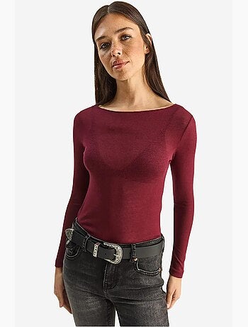 T-shirt manches longues coton transparent lucci