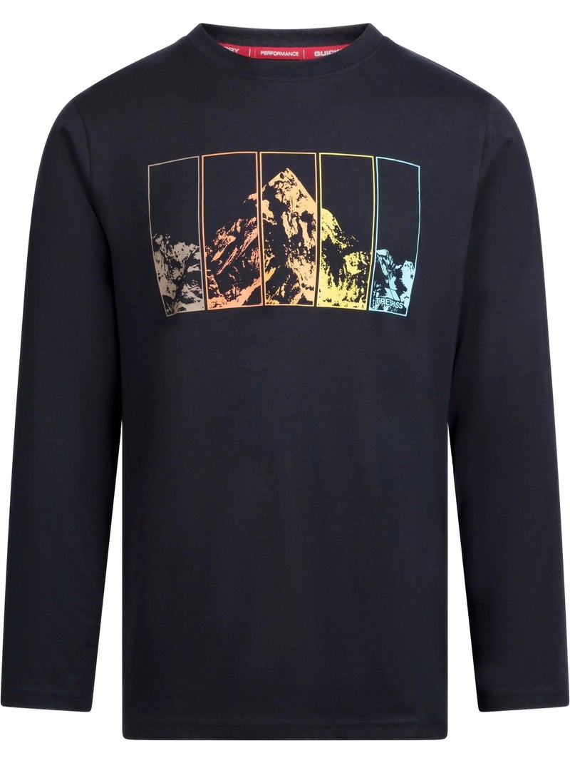T-shirt manches longues décontracté zeplin - trespass Noir - Kiabi