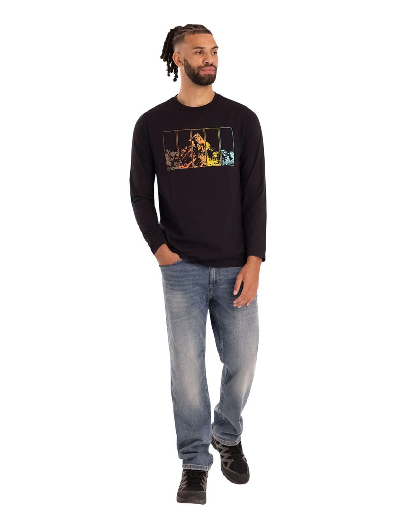 T-shirt manches longues décontracté zeplin - trespass Noir - Kiabi