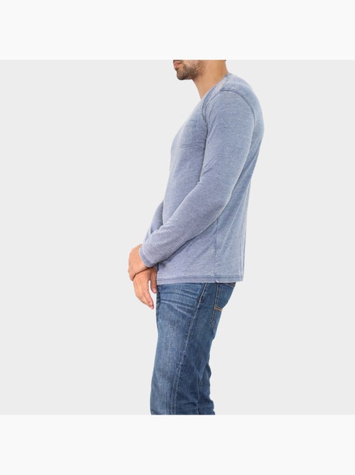 T-shirt manches longues délavé - Kiabi