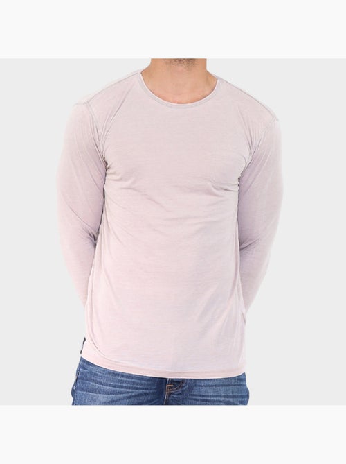 T-shirt manches longues délavé - Kiabi