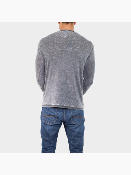 T-shirt manches longues délavé - Kiabi