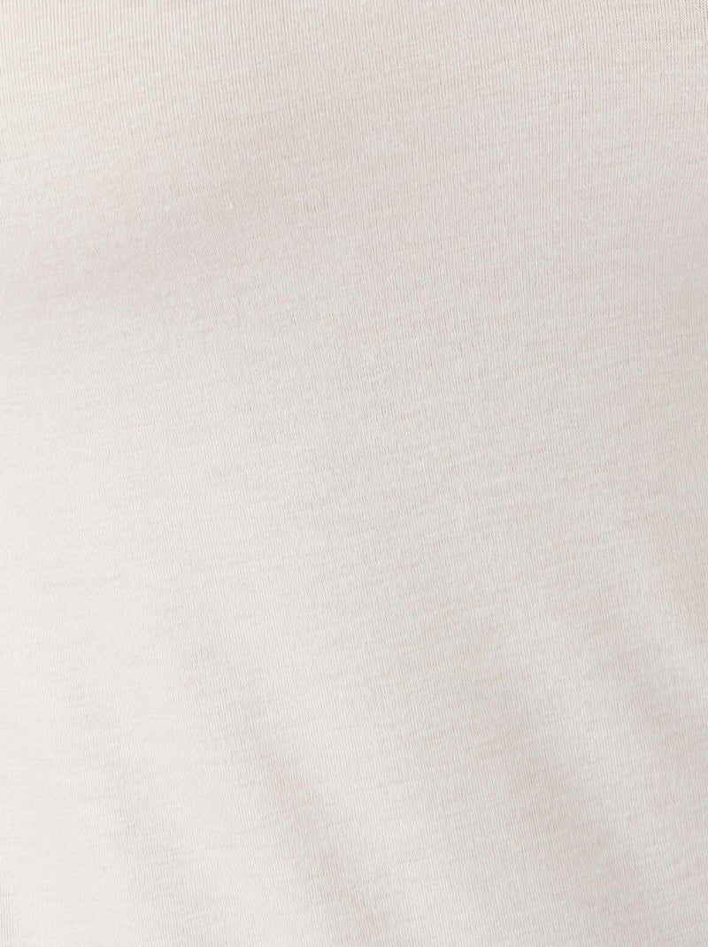 T-shirt manches longues dentelle Thermolactyl invisible - Damart Beige sable - Kiabi