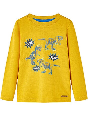 T-shirt manches longues dinosaures coton - vidaxl