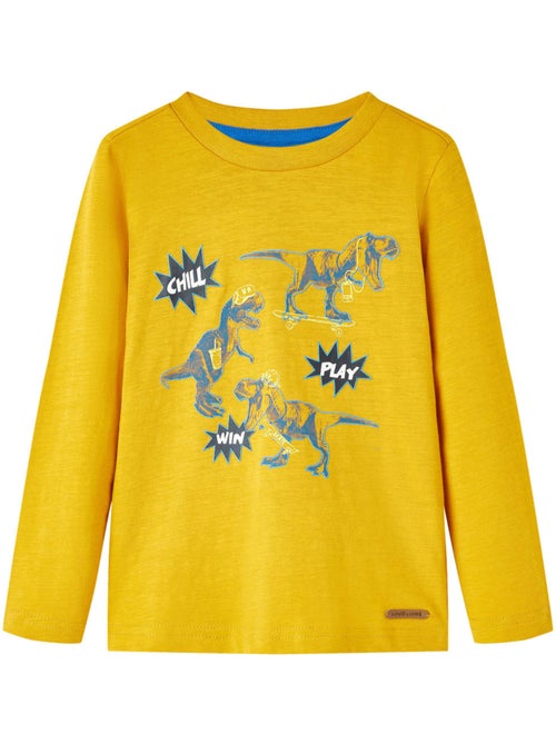 T-shirt manches longues dinosaures coton - vidaxl - Kiabi