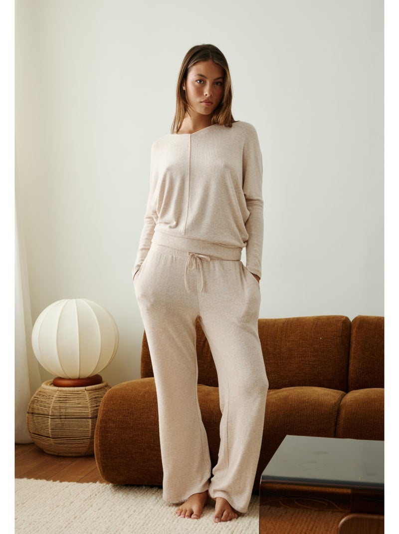 T-shirt manches longues elina Beige - Kiabi