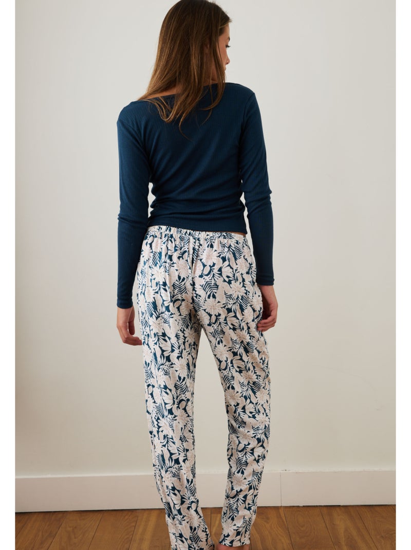 T-shirt manches longues Emma Bleu - Kiabi