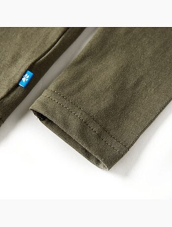 T-shirt manches longues en coton avec imprimé vélo - vidaxl