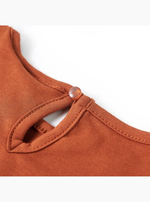 T-shirt manches longues en coton élasthanne imprimé animaux et feuilles - vidaxl - Kiabi