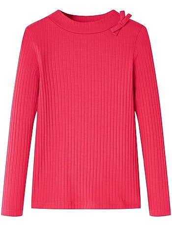 T-shirt manches longues en coton élasthanne nœud décoratif - vidaxl